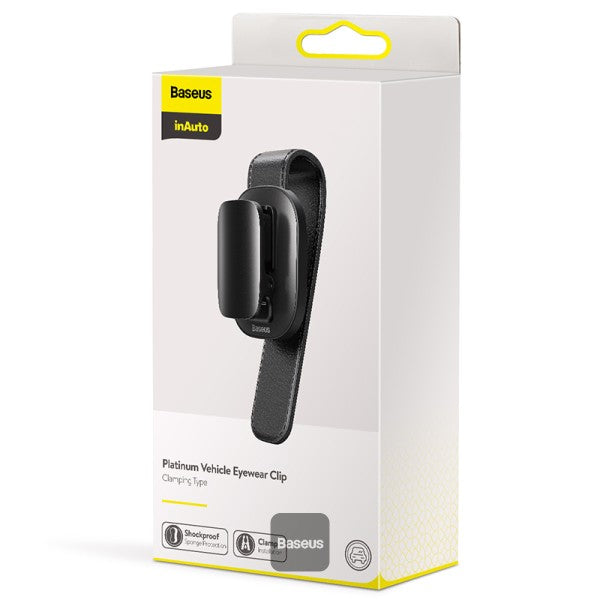Baseus Car Glasses Holder Car Visor Sunglass Holder Universal Auto Visor Glasses Organizer Clips - Black