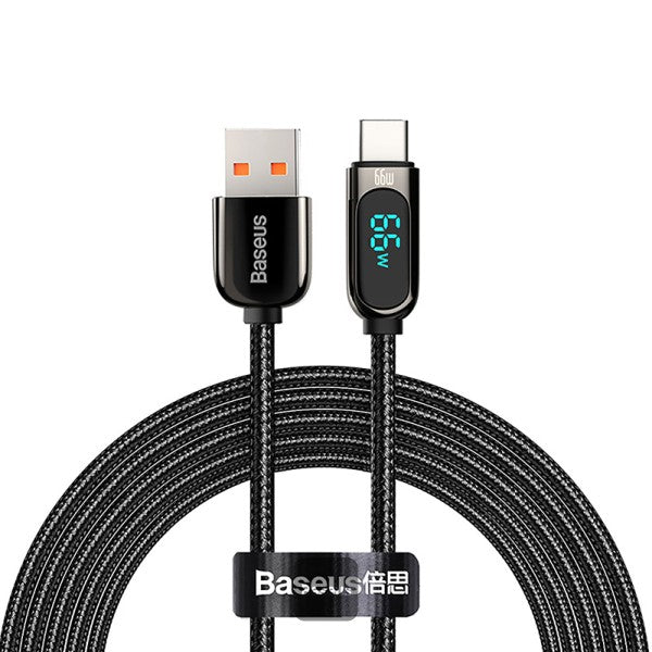Baseus Display Fast Charging Data Cable USB to Type-C 66W (2m) Black