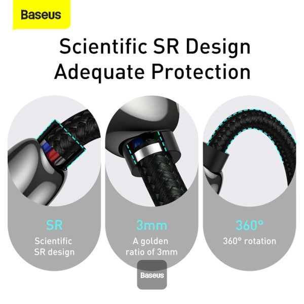 Baseus LED Display Fast Charging Data Cable Type-C to Type-C 100W 5A 2M - Green