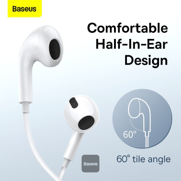 Baseus Encok Type-C lateral in-ear Wired Earphone C17 - White