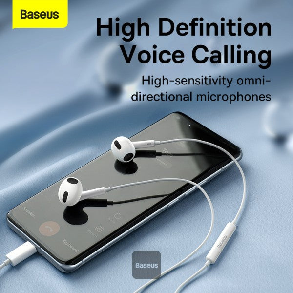 Baseus Encok Type-C lateral in-ear Wired Earphone C17 - White