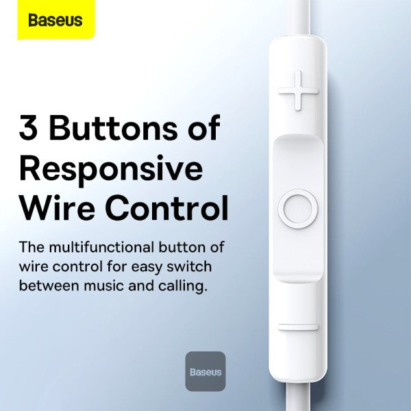 Baseus Encok Type-C lateral in-ear Wired Earphone C17 - White