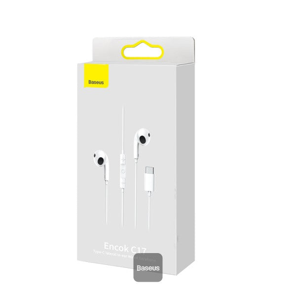 Baseus Encok Type-C lateral in-ear Wired Earphone C17 - White