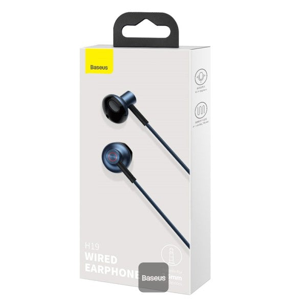 Baseus Encok 35mm Wired Earphone H19 Blue