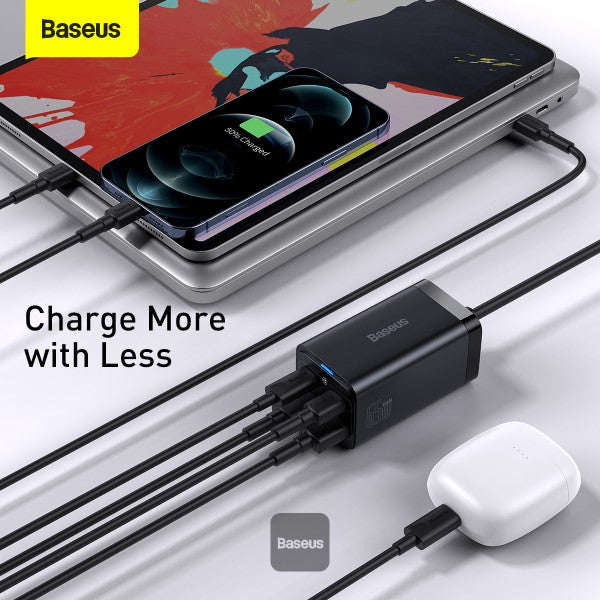 Baseus 65W GaN3 Pro USB Charger PD Fast Charger Adaptor Desktop - For iPhone 12 13 11 Xiaomi Tablets Mobile Phone