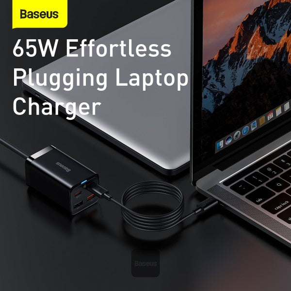 Baseus 65W GaN3 Pro USB Charger PD Fast Charger Adaptor Desktop - For iPhone 12 13 11 Xiaomi Tablets Mobile Phone