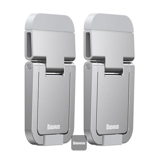 Baseus Slim Laptop Kickstand (2 PCS) Compact Durable Heat Dissipation Adjustable Viewing Angle - Silver