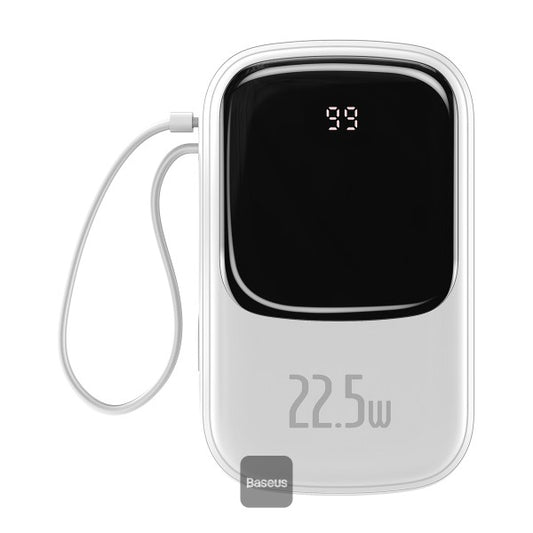 Baseus Qpow Digital Display quick charging power bank 20000mAh 225W With Type-C Cable White