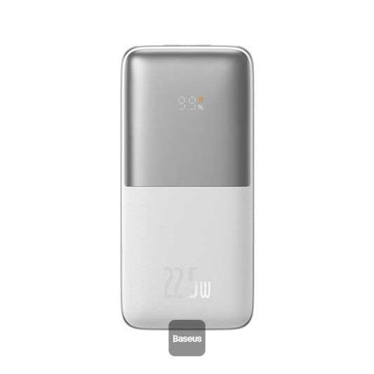 Baseus Bipow Pro Digital Display Fast Charge Power Bank 10000mAh 225W White  (With Simple Series Charging Cable USB to Type-C 3A 03m)
