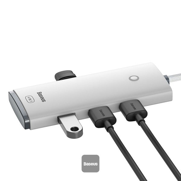 Baseus Lite Series 4-Port Type-C Hub Adapter (USB-A to USB304) White