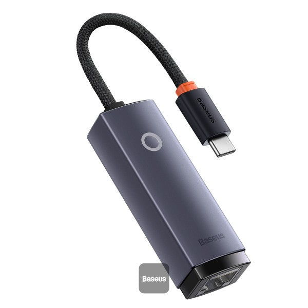Baseus Lite Series RJ45 Lan Port Ethernet Adapter  Type-C to RJ45 LAN Port 1000Mbps Hub - Grey