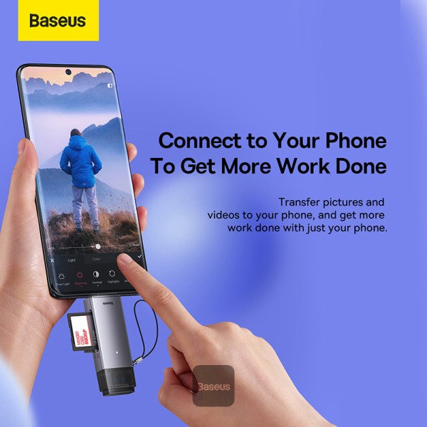 Baseus Card Reader Dual Output USB-A & Type-C to SD TF Card Reader