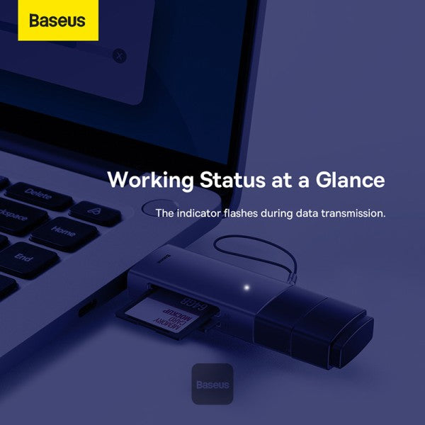 Baseus Card Reader Dual Output USB-A & Type-C to SD TF Card Reader
