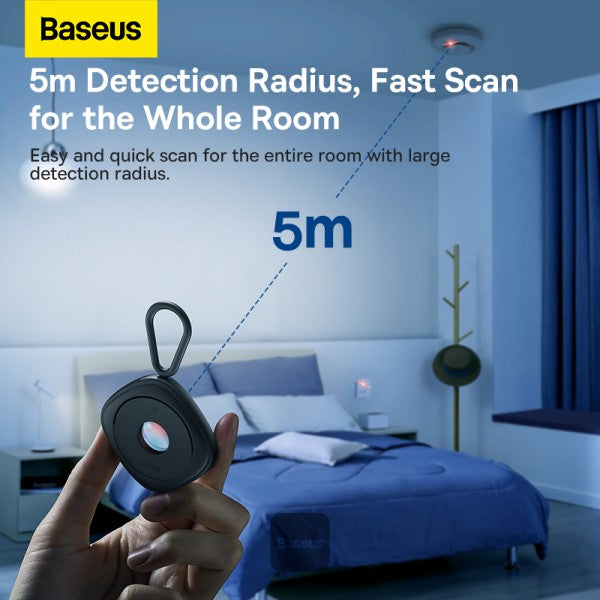 Baseus Heyo Camera Detector Mini Travel Hotel Hidden Camera Finder Camera Infrared Detector Black