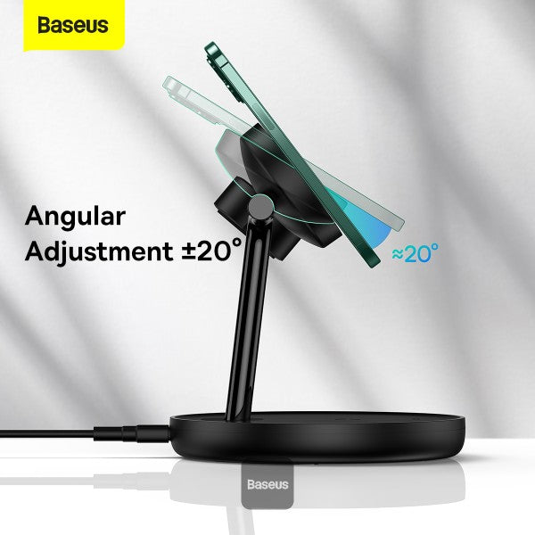Baseus Swan 3-in-1 Wireless Magnetic Charging Bracket 20W Black Universal version (Include: USB For type-C 3A 1m)