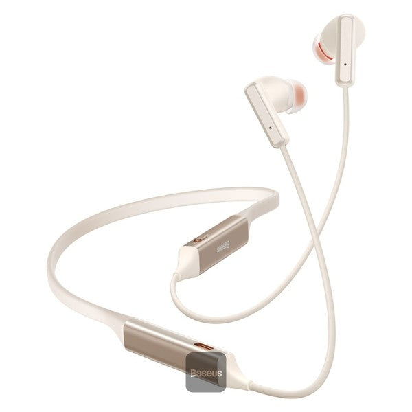 Baseus Bowie U2 Pro Neckband Noise Cancellation Wireless Earphones White
