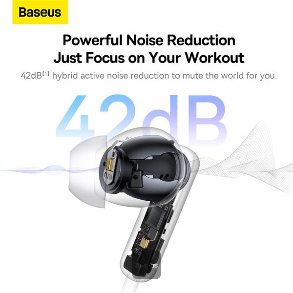 Baseus Bowie U2 Pro Neckband Noise Cancellation Wireless Earphones White