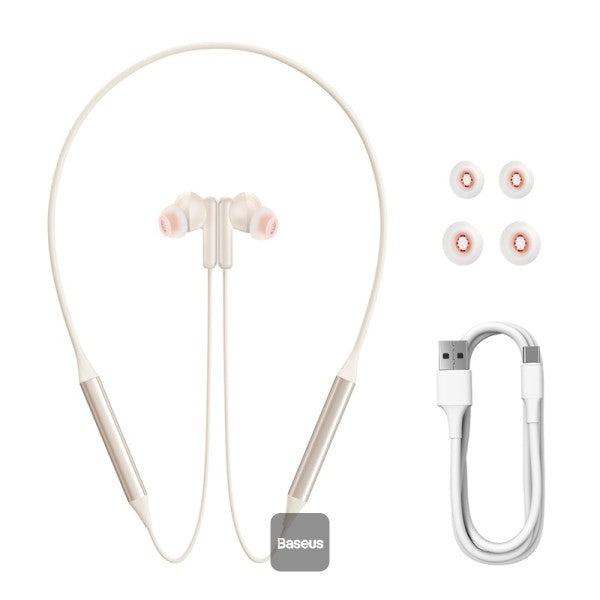 Baseus Bowie U2 Pro Neckband Noise Cancellation Wireless Earphones White