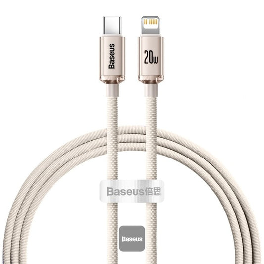 Baseus Crystal Shine Series Type C cable - Lightning Fast Charging Power Delivery 20W 12M - Pink