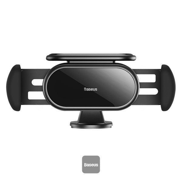 Baseus Steel Cannon Pro Solar Electric Car Mount - Electric Auto-Clamping - Solar Battery Charging - 360 Adjustable