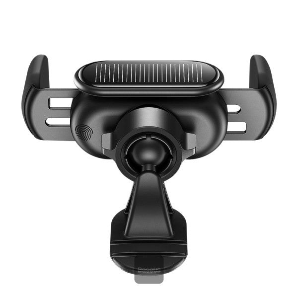 Baseus Steel Cannon Pro Solar Electric Car Mount - Electric Auto-Clamping - Solar Battery Charging - 360 Adjustable