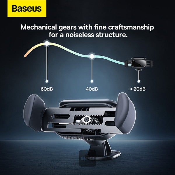Baseus Steel Cannon Pro Solar Electric Car Mount - Electric Auto-Clamping - Solar Battery Charging - 360 Adjustable