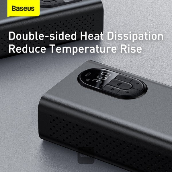 Baseus Energy Source Inflator Pump Electric Digital Display Air Pump for Car Bike Motorcycle - Black