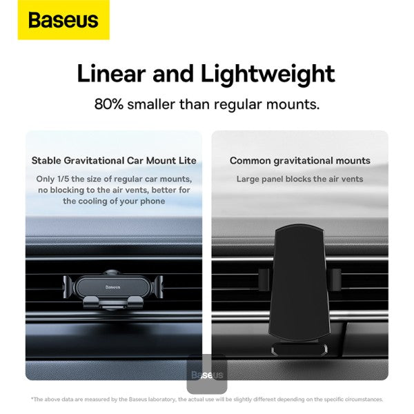 Baseus Gravity Air Vent Car Phone Holder (Air Outlet Version) black