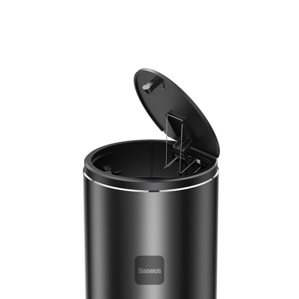 Baseus Gentleman Style Vehicle-mounted Trash Can 500ml Aluminum Alloy Office Desktops Waste Bin Rubbish Container With 30 Special Trash Bags