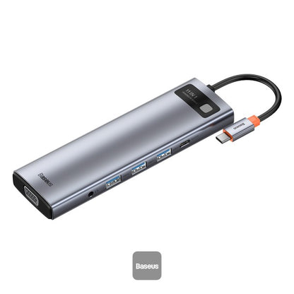 Baseus USB C Hub 11 in 1 Docking Station Adapter with 4K HDMI for MacBook Pro Surface Pro iPad Pro and Other Type C Devices