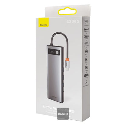 Baseus USB C Hub 11 in 1 Docking Station Adapter with 4K HDMI for MacBook Pro Surface Pro iPad Pro and Other Type C Devices