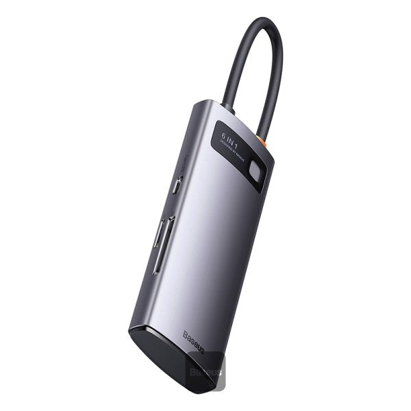 Baseus Metal Gleam Series 6in1 Hub Type-C + USB 30 + Micro SD   SD