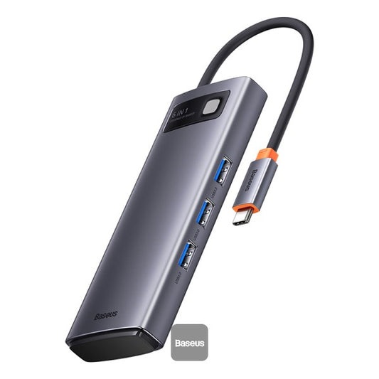 Baseus Metal Gleam Series 6in1 Hub Type-C + USB 30 + Micro SD   SD