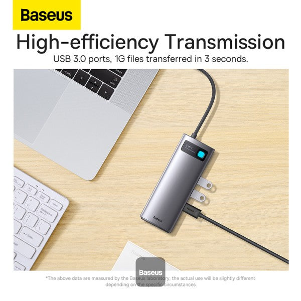 Baseus Metal Gleam Series 6in1 Hub Type-C + USB 30 + Micro SD   SD