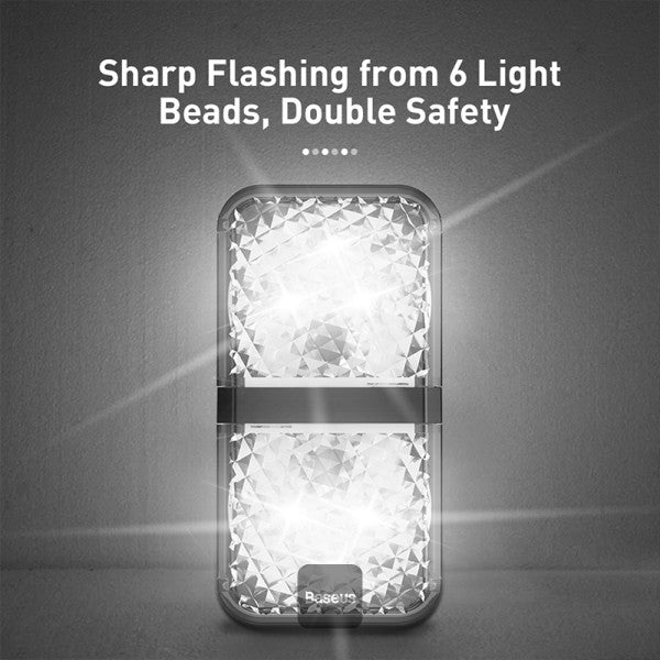 Baseus 4Pcs 6 LEDs Car Door Warning Light Safety Anti-collision Flash Lights Wireless Magnetic Signal Lamp