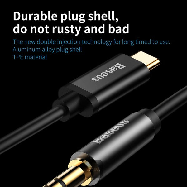 Baseus Type-C to Digital Audio Cable AUX M01 (Stable Transmission for Smooth Play) - Black