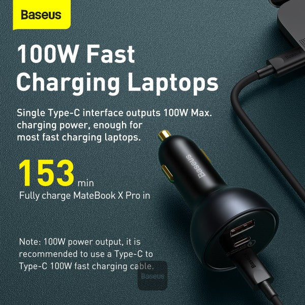 Baseus 160W Car Charger Quick Charge QC 50 40 30 PD Charger For Macbook iPad Pro Laptop USB Type C Charger For iPhone Xiaomi