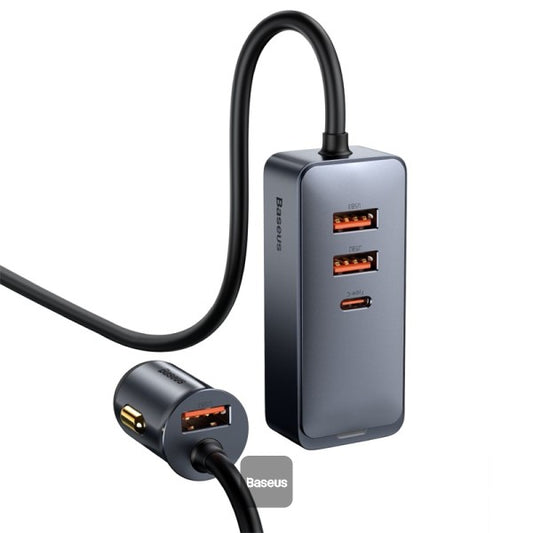 Baseus Share Together 3x USB   USB Type C car charger 120W PPS Quick Charge Power Delivery gray