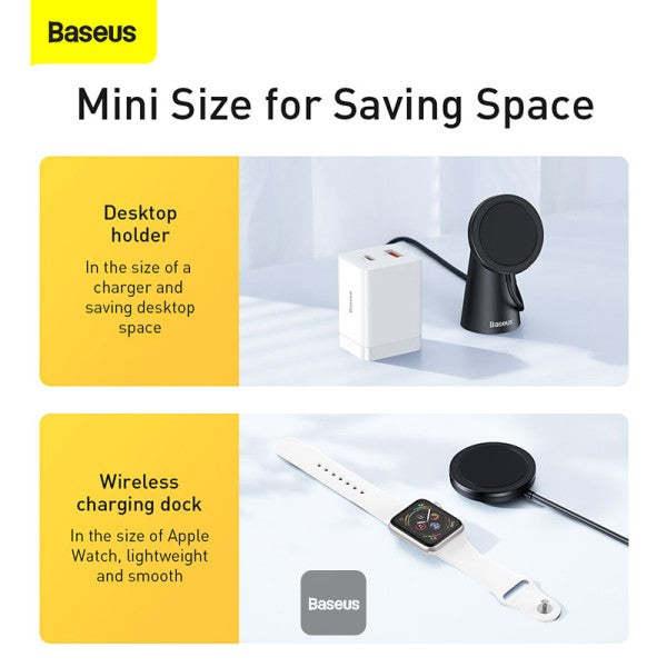 Baseus Magnetic Wireless Charger Phone Holder For iPhone 13 iPhone 12 Pro Max Wireless Charging Detachable Desktop Phone Holder