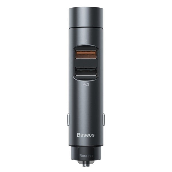 Baseus Bluetooth 50 FM Transmitter and Car Charger 3A 18W PPS Quick Charge 30 Dark Grey