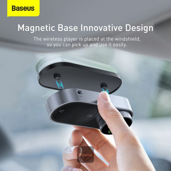 Solar FM Transmitter with Bluetooth 50 Wireless MP3 Player Hands-free Magnetic USB Charger AUX Car Audio Kit