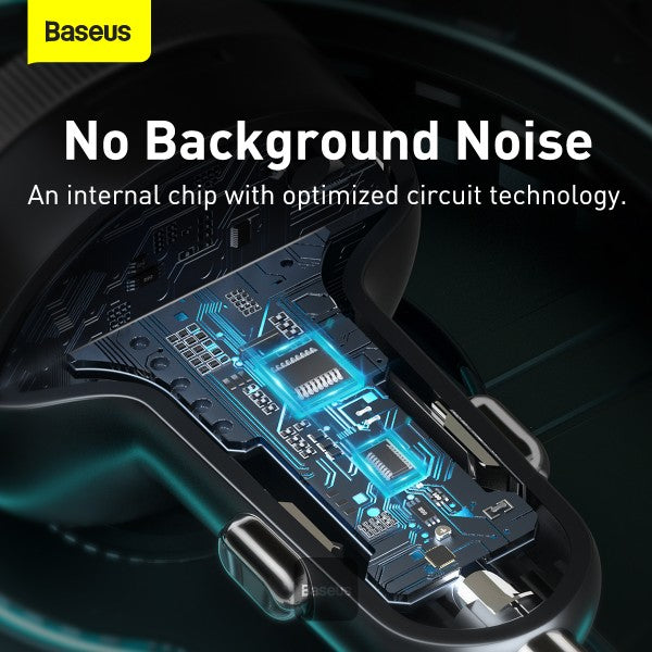 Baseus Enjoy Car Wireless MP3 Charger (Wireless 50+5V 34A) Black