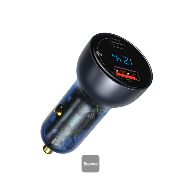 Baseus car charger USB   USB Type C 65 W 5 A SCP Quick Charge 40+ Power Delivery 30 LCD display