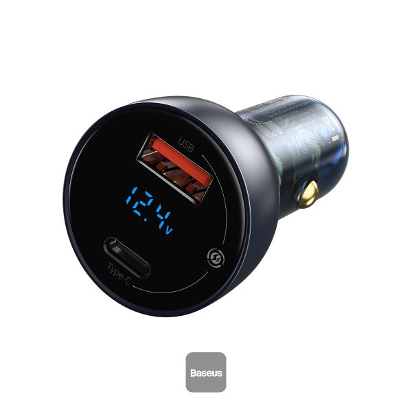 Baseus car charger USB   USB Type C 65 W 5 A SCP Quick Charge 40+ Power Delivery 30 LCD display
