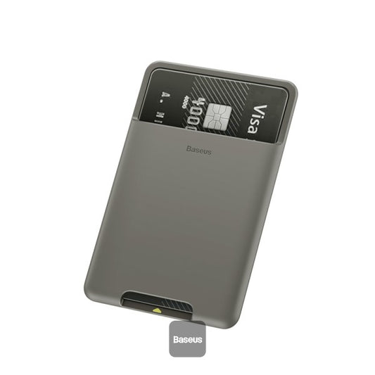 Baseus back stick silicone card bag Dark grey