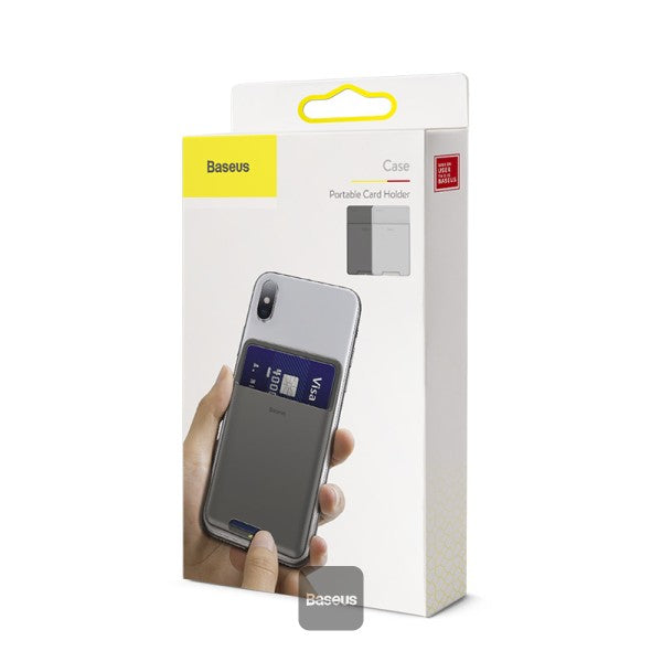 Baseus back stick silicone card bag Dark grey