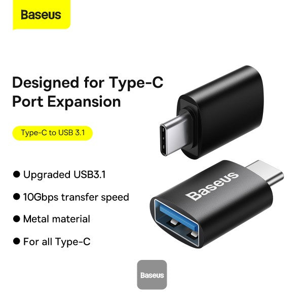 Baseus Ingenuity Series Mini OTG Adaptor Type-C to USB-A 31 Black