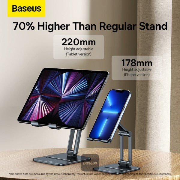 Baseus Desktop Biaxial Foldable Metal Stand (for Phones) Grey