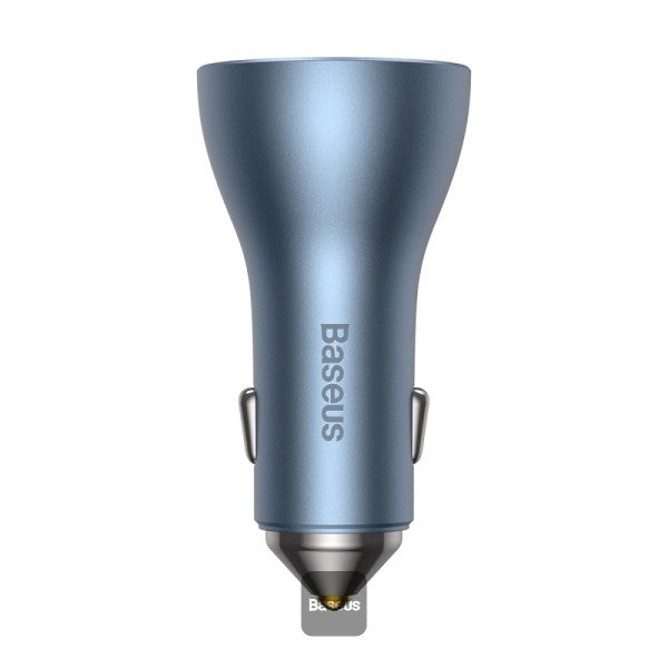 Baseus Golden Contactor Pro USB-A car charger + 2x USB-C 65W Blue