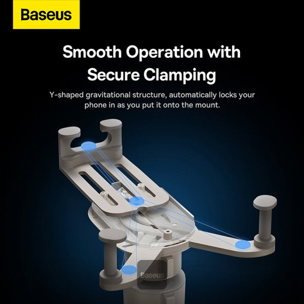 Baseus Stable Gravitational Wireless Charging Car Mount Pro 15W Air Outlet Version (Creamy White)